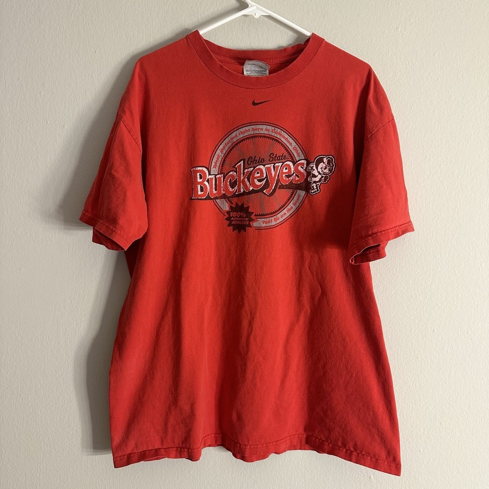 Vintage Ohio State Buckeyes Shirt Mens Extra Large Red Nike Football NCAA
